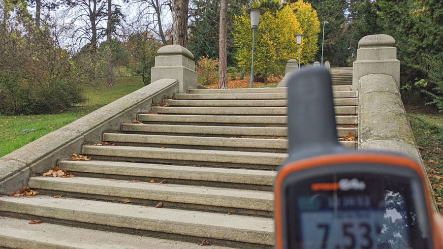 geocaching baumgartner hoehe steinhofgruende otto wagner spital teamevent betriebsausflug stiege gps