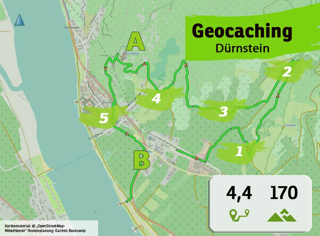 niederoesterreich wachau duernstein teamevent teambuilding betriebsausflug geocaching karte uebersicht