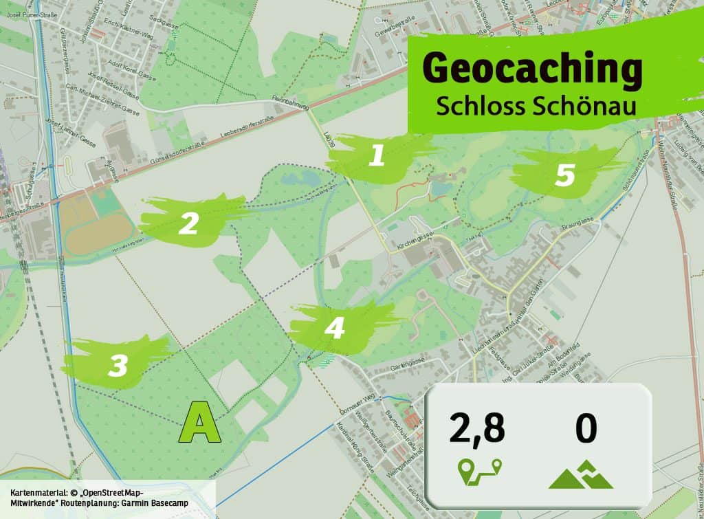 schloss schoenau teamevent teambuilding betriebsausflug geocaching karte uebersicht