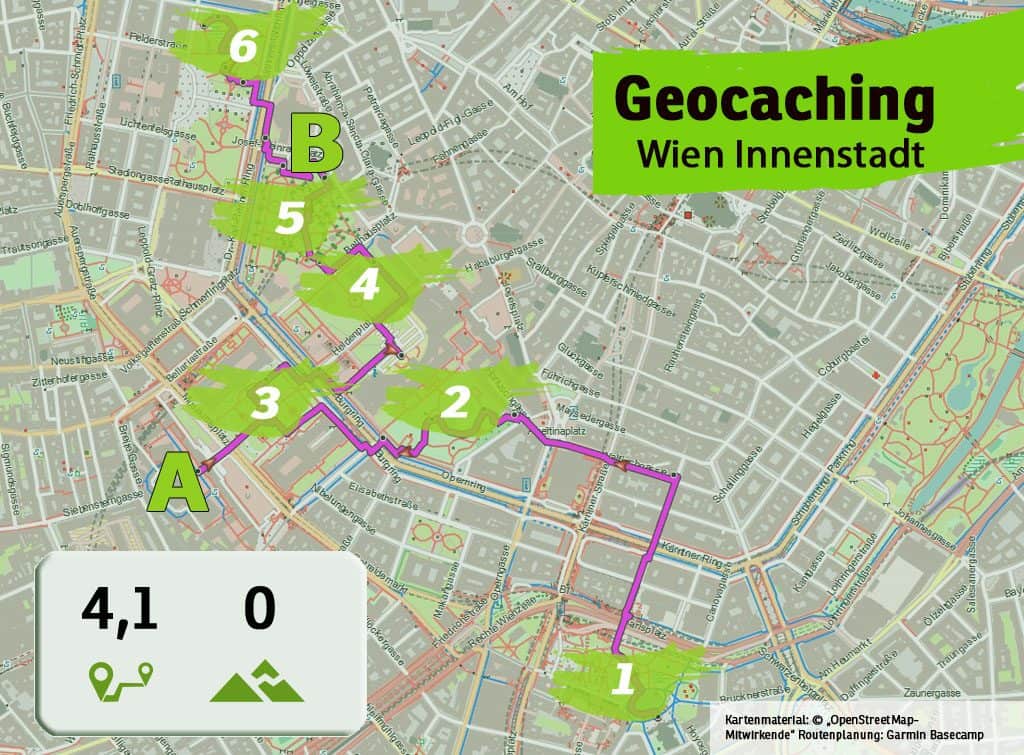 wien innenstadt karlskirche rathaus teamevent teambuilding betriebsausflug geocaching karte uebersicht phänomen