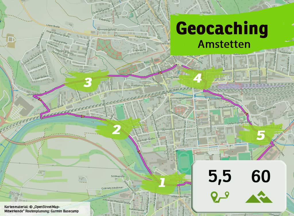 amstetten teamevent teambuilding betriebsausflug geocaching karte uebersicht 1